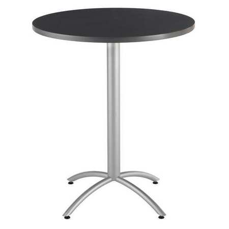 ICEBERG Round CafÃ©Worksâ„¢ Table, Graphite Granite - 36" Round x 42"H, 36" W, 42" H, Graphite 65668