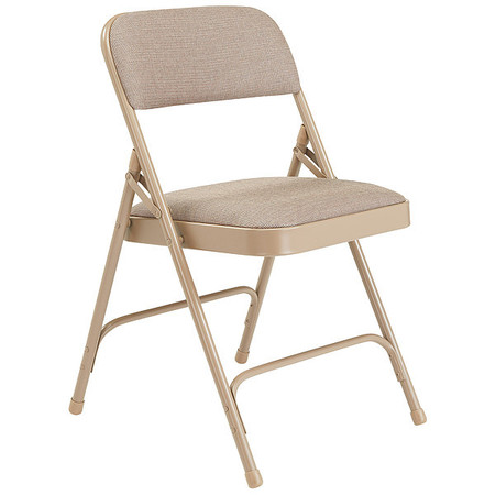 National Public Seating Folding Chair, Beige, 18-3/4 In., PK4 2201