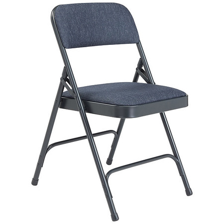 National Public Seating Folding Chair, Blue, 18-3/4 In., PK4 2204