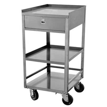Zoro Select Mobile Equipment Stand, 300 lb., 30 In. H 23AR43