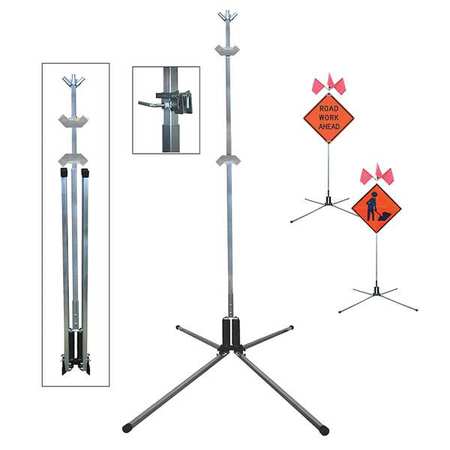 DICKE Sign Stand, Rigid and Roll-Up, 75 In. TF84-RG/RU