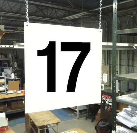 Stranco Hanging Aisle Sign, Legend 17 HPS-FS1212-17