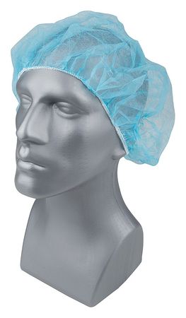 Condor Bouffant Cap, PP, 24 In, Blue, PK1000 23KX20