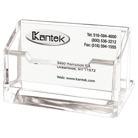 KANTEK Business Card Holder, Clear, Acrylic KTKAD30