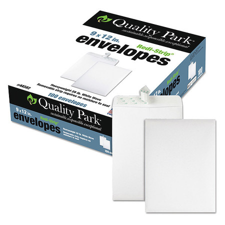 Quality Park Catalog Envelope, White, Paper, PK100 QUA44582