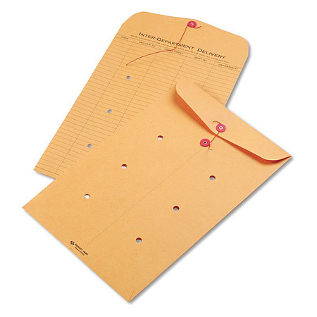 QUALITY PARK Interoffice Envelope, Lt.Brwn, Kraft, PK100 QUA63564