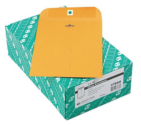 QUALITY PARK Catalog Envelope, Lt Brown, Kraft, PK100 QUA37868