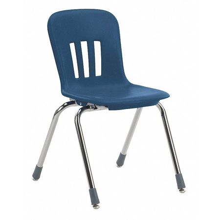 Virco Stack Chair METAPHOR Series, Plastic Navy, Grade 3 to 4 ...