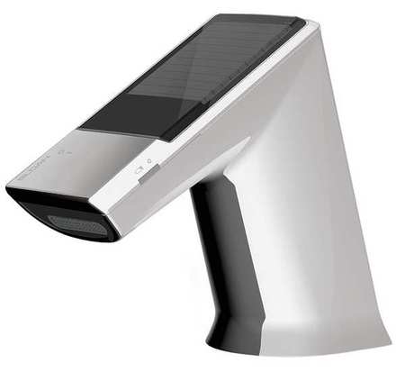 SLOAN Sensor Single Hole Mount, 1 Hole Angled Straight Bathroom Faucet, Polished chrome EFX375.000.0000