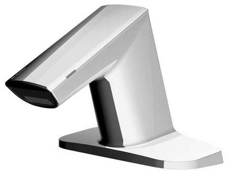 SLOAN Sensor Single Hole Mount, 1 Hole Angled Straight Bathroom Faucet, Polished chrome EFX680.010.0000