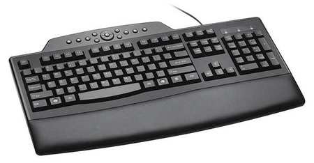KENSINGTON Keyboard, Corded, Black, USB K72402US