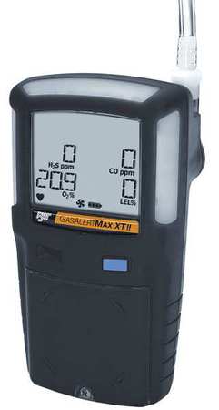 BW TECHNOLOGIES Multi-Gas Detector, 2 Gas, United Kingdom, 8 to 13 hr Battery Life, Black XT-X0H0-B-UK