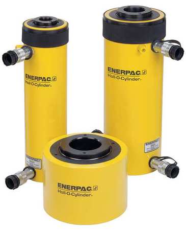 ENERPAC RRH1003, 100 ton Capacity, 3.00 in Stroke, Double-Acting, Hollow Plunger Hydraulic Cylinder RRH1003