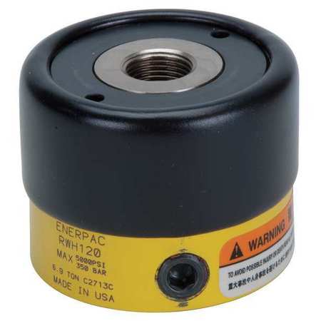 ENERPAC RWH121, 13800 lbs Capacity, 1.02 in Stroke, Hollow Plunger Hydraulic Cylinder RWH121