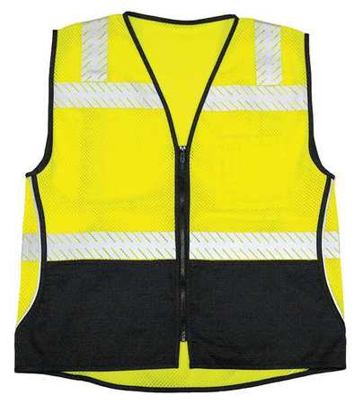 KISHIGO XL Class 2 Flame Resistant High Visibility Vest, Lime FM410-XL