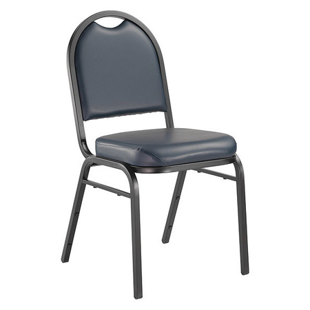 National Public Seating Stacking Chair, 9200 Series, Vinyl Blue 9204-BT