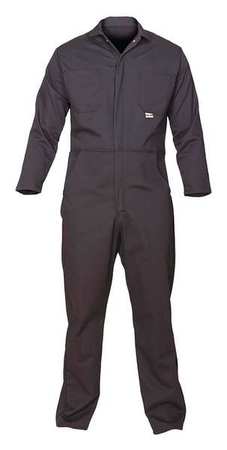 CHICAGO PROTECTIVE APPAREL Flame Resistant Coverall, Navy Blue, Cotton Blend, S 605-USN-S