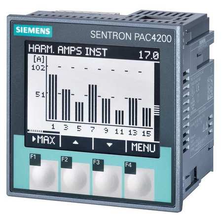 SIEMENS Power Meter, LCD, 120/240VAC 7KM42120BA003AA0