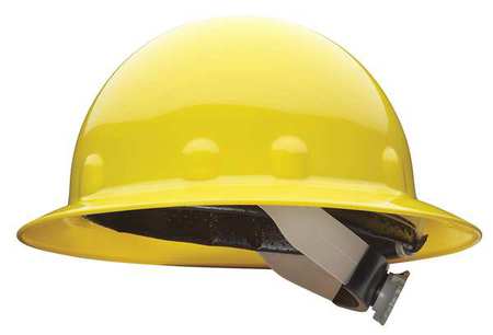 Fibre-Metal By Honeywell Full Brim Hard Hat, Type 1, Class E, Ratchet (8-Point), Yellow E1RW02A000