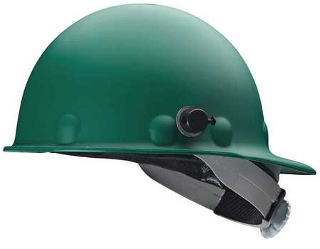 Fibre-Metal By Honeywell Front Brim Hard Hat, Type 1, Class G, Ratchet (8-Point), Green P2AQSW74A000