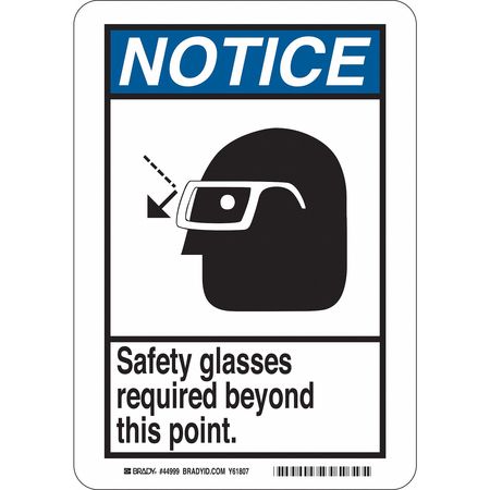 Condor Notice Sign, 10 in Height, 7 in Width, Plastic, English 34GK51