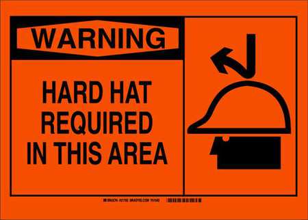 BRADY B401 7X10 HARD HAT REQUIRED 21792