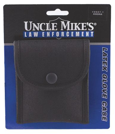 Uncle Mikes Single Glove Pouch, Black, Nylon 88871