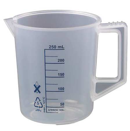 LAB SAFETY SUPPLY Beaker with Handle, 250mL, PK6 23X902