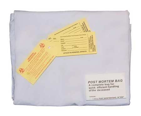 MEDSOURCE Body Bag, White, Pediatric, PK10 MS-BOD300