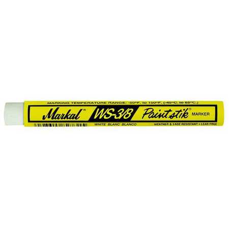 MARKAL Paint Crayon, Medium Tip, White Color Family, 12 PK 82420