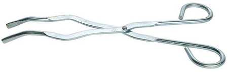 Zoro Select Crucible Tongs, Stainless Steel, 9in, 2in CTSS09