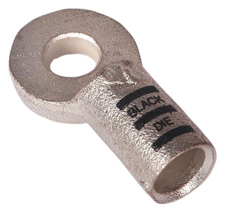 WESTWARD Lug, 1/0ga, 3/8", Crimp/Solder, PK5 23YZ43