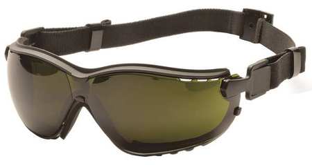 PYRAMEX Safety Goggles, Green Anti-Fog, Anti-Static, Scratch-Resistant Lens, V2G Series GB1850SFT