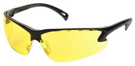 PYRAMEX Safety Glasses, Amber Scratch-Resistant SB5730D