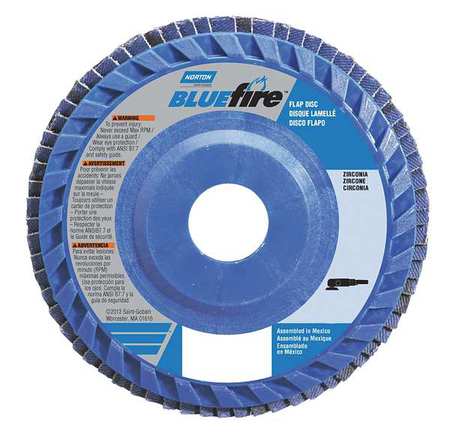 Norton Abrasives Flap Disc, 4 1/2 In x 40 Grit, 7/8 66623399141