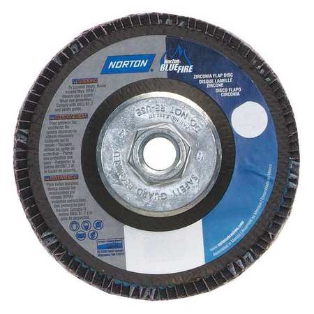 Norton Abrasives Flap Disc, 4 1/2 In x 60 Grit, 5/8-11 66254461170