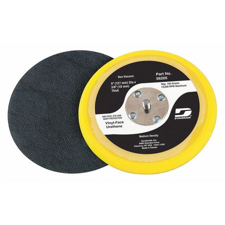 DYNABRADE Non-Vacuum, Disc Pad, 5" dia. 56205