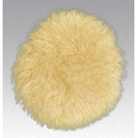 DYNABRADE Polishng Pad, Natural Shpskn Wool, 5" dia. 90081