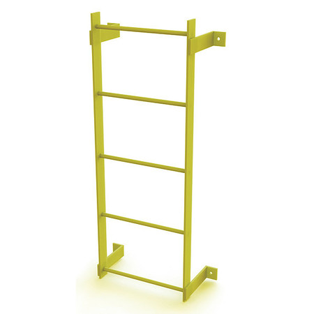 Tri-Arc 4 ft. Ladder, Steel, Standard Fixed, 5-Rung, Steel, 5 Steps, Top Exit, Safety Yellow Finish WLFS0105-Y
