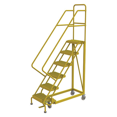 Tri-Arc Rolling Ladder, Steel, Safety Angle, 6-Step KDEC106162-Y