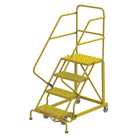 Tri-Arc Rolling Ladder, Steel, Safety Angle, 4-Step KDEC104246-Y