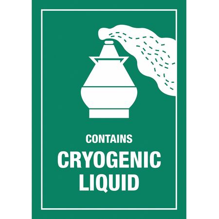 TAPE LOGIC Tape Logic® Air Specialty Labels, "Contains Cryogenic Liquid", 3" x 4 1/4", Green/White, 500/Roll DL1490