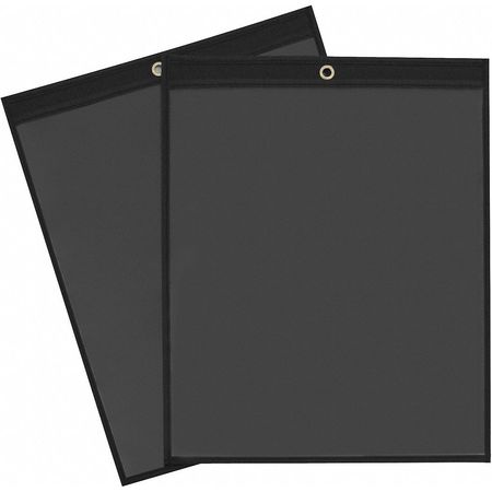 PARTNERS BRAND Solid Back Job Ticket Holders, 8 1/2" x 11", Black, 25/Case JTH119