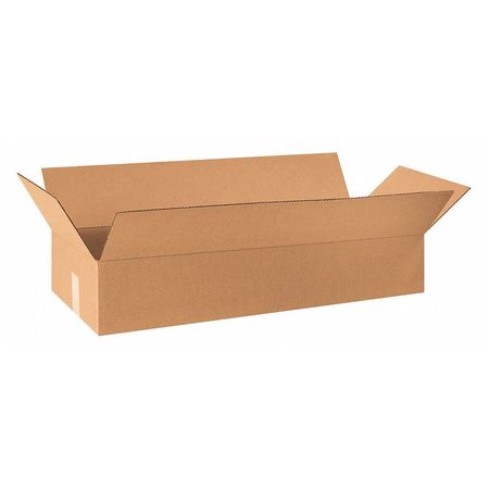 PARTNERS BRAND Flat Corrugated Boxes, 30" x 12" x 6", Kraft, 25/Bundle 30126