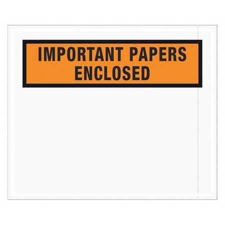 TAPE LOGIC Tape Logic® "Important Papers Enclosed" Envelopes, 10" x 12", Orange, 500/Case PL449
