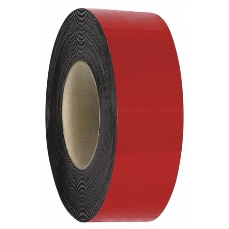 PARTNERS BRAND Warehouse Labels, Magnetic Rolls, 2" x 100', Red, 1/Case LH148
