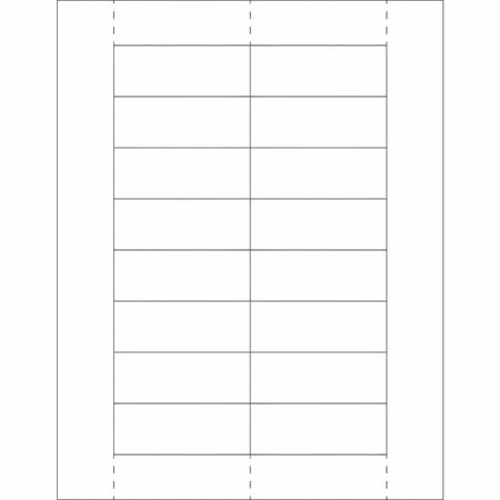 PARTNERS BRAND Plastic Label Holder Insert Cards, 1 1/8" x 3", White, 800/Case LH249