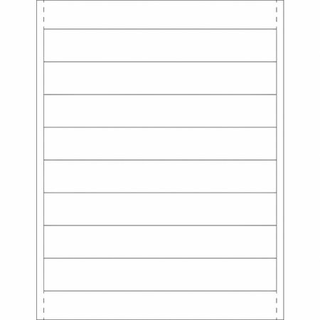 PARTNERS BRAND Plastic Label Holder Insert Cards, 1 1/8" x 8", White, 400/Case LH250