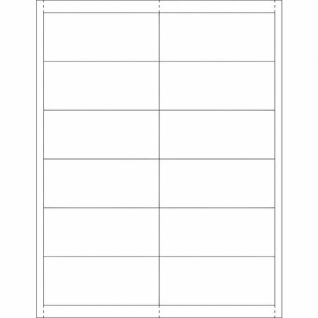 PARTNERS BRAND Plastic Label Holder Insert Cards, 1 11/16" x 4", White, 600/Case LH252