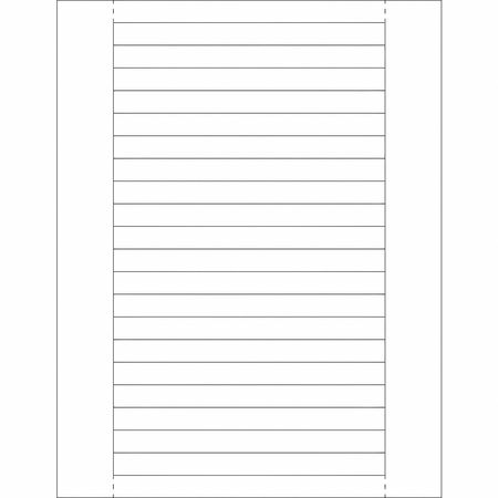 PARTNERS BRAND Plastic Label Holder Insert Cards, 1/2" x 6", White, 1000/Case LH240